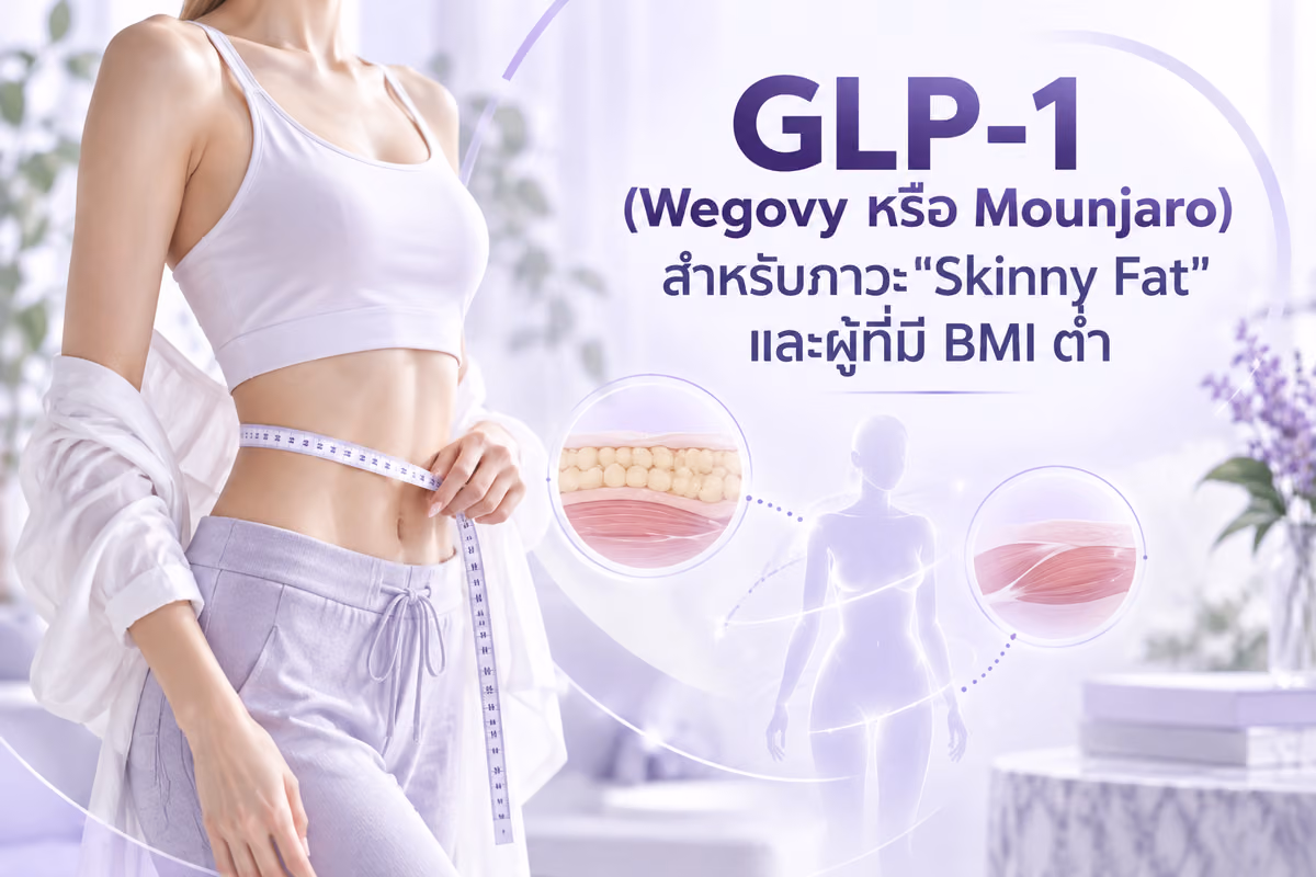 GLP-1 (Wegovy หรือ Mounjaro) สำหรับภาวะ "Skinny Fat" และผู้ที่มี BMI ต่ำ