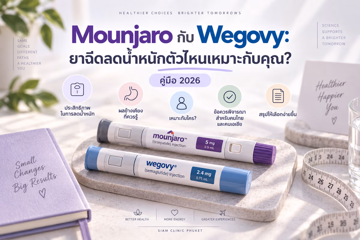 Mounjaro กับ Wegovy: ยาฉีดลดน้ำหนักตัวไหนเหมาะกับคุณ? (คู่มือ 2026)