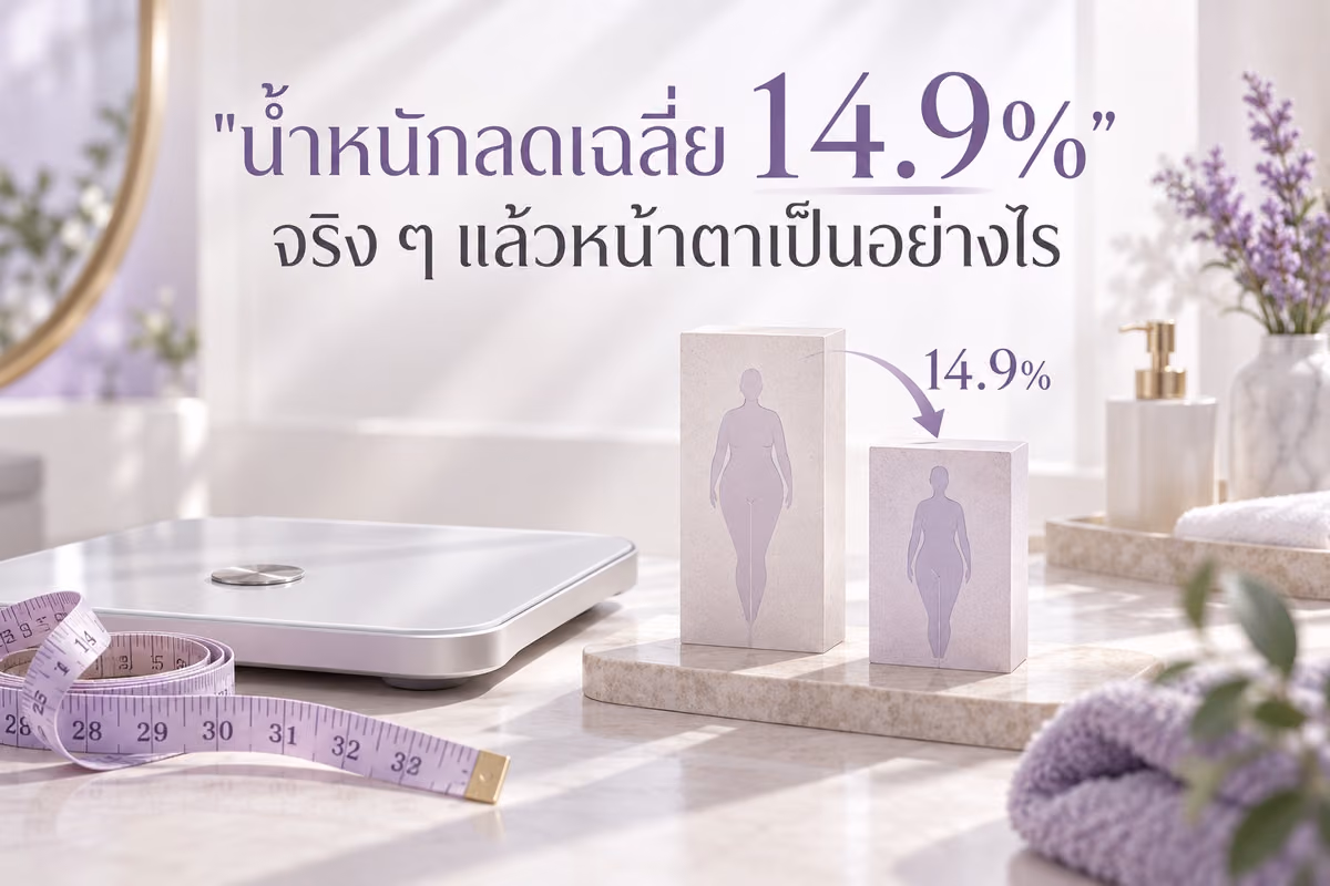 น้ำหนักลดเฉลี่ย 14.9%" จริง ๆ แล้วหน้าตาเป็นอย่างไร